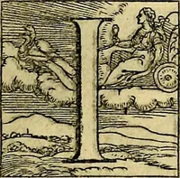 An illustration from Avgvstarvm imagines aereis formis expressae : vitae quoque carundem breuiter enarratae, signorum etiam, quae in posteriori parte numismatũ efficta sũt, ratio explicata (1558)