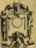 An illustration from Avgvstarvm imagines aereis formis expressae : vitae quoque carundem breuiter enarratae, signorum etiam, quae in posteriori parte numismatũ efficta sũt, ratio explicata (1558)