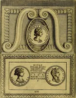 An illustration from Avgvstarvm imagines aereis formis expressae : vitae quoque carundem breuiter enarratae, signorum etiam, quae in posteriori parte numismatũ efficta sũt, ratio explicata (1558)