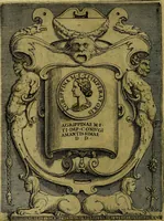 An illustration from Avgvstarvm imagines aereis formis expressae : vitae quoque carundem breuiter enarratae, signorum etiam, quae in posteriori parte numismatũ efficta sũt, ratio explicata (1558)
