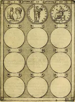 An illustration from Avgvstarvm imagines aereis formis expressae : vitae quoque carundem breuiter enarratae, signorum etiam, quae in posteriori parte numismatũ efficta sũt, ratio explicata (1558)