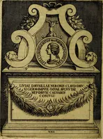 An illustration from Avgvstarvm imagines aereis formis expressae : vitae quoque carundem breuiter enarratae, signorum etiam, quae in posteriori parte numismatũ efficta sũt, ratio explicata (1558)