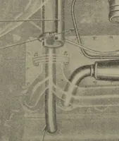 An illustration from Aviation engines; design--construction--operation and repair; a complete, practical treatise outlining clearly the elemtns of internal combustion engineering with special reference to the design, construction, operation and repair of airplane power plants; also the auxiliary engine systems, such as lubrication, carburetion, ignition and cooling. It includes complete instructions for engine repairing and sytematic location of troubles, tool equipment and use of tools, also outlines with the latest mechanical processes (1918)