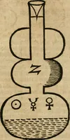 An illustration from Avrevm vellvs, oder, Guldin Schatz und Kunst-Kammer : darinnen der aller fürnemisten, fürtreffenlichsten, ausserlesenesten, herrlichisten und bewehrtesten Auctorum Schrifften und Bücher, aufs dem gar uralten Schatz der uberblibnen, verborgnen, hinderhaltenen Reliquien und Monumenten der Aegyptiorum, Arabum, Chaldaeorum & Assyriorum Königen und Weysen (1708)