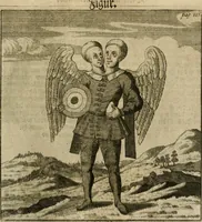 An illustration from Avrevm vellvs, oder, Guldin Schatz und Kunst-Kammer : darinnen der aller fürnemisten, fürtreffenlichsten, ausserlesenesten, herrlichisten und bewehrtesten Auctorum Schrifften und Bücher, aufs dem gar uralten Schatz der uberblibnen, verborgnen, hinderhaltenen Reliquien und Monumenten der Aegyptiorum, Arabum, Chaldaeorum & Assyriorum Königen und Weysen (1708)