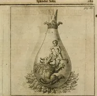 Picture 41 of 73 from Avrevm vellvs, oder, Guldin Schatz und Kunst-Kammer : darinnen der aller fürnemisten, fürtreffenlichsten, ausserlesenesten, herrlichisten und bewehrtesten Auctorum Schrifften und Bücher, aufs dem gar uralten Schatz der uberblibnen, verborgnen, hinderhaltenen Reliquien und Monumenten der Aegyptiorum, Arabum, Chaldaeorum & Assyriorum Königen und Weysen (1708), leaf 208