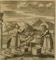 An illustration from Avrevm vellvs, oder, Guldin Schatz und Kunst-Kammer : darinnen der aller fürnemisten, fürtreffenlichsten, ausserlesenesten, herrlichisten und bewehrtesten Auctorum Schrifften und Bücher, aufs dem gar uralten Schatz der uberblibnen, verborgnen, hinderhaltenen Reliquien und Monumenten der Aegyptiorum, Arabum, Chaldaeorum & Assyriorum Königen und Weysen (1708)