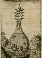 An illustration from Avrevm vellvs, oder, Guldin Schatz und Kunst-Kammer : darinnen der aller fürnemisten, fürtreffenlichsten, ausserlesenesten, herrlichisten und bewehrtesten Auctorum Schrifften und Bücher, aufs dem gar uralten Schatz der uberblibnen, verborgnen, hinderhaltenen Reliquien und Monumenten der Aegyptiorum, Arabum, Chaldaeorum & Assyriorum Königen und Weysen (1708)