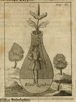 An illustration from Avrevm vellvs, oder, Guldin Schatz und Kunst-Kammer : darinnen der aller fürnemisten, fürtreffenlichsten, ausserlesenesten, herrlichisten und bewehrtesten Auctorum Schrifften und Bücher, aufs dem gar uralten Schatz der uberblibnen, verborgnen, hinderhaltenen Reliquien und Monumenten der Aegyptiorum, Arabum, Chaldaeorum & Assyriorum Königen und Weysen (1708)