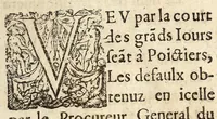 An illustration from Avtre arrest donné en la Covrt des Grandz Iovrs seant en la ville de Poictiers. Contre les deffaillans & contumax condemnez à mort. (1579)