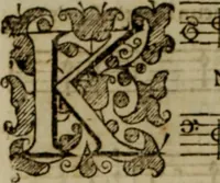 An illustration from Ayres and dialogues, : for one, two, and three voyces (1653)