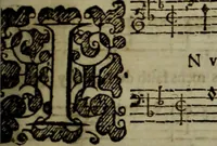An illustration from Ayres and dialogues, : for one, two, and three voyces (1653)