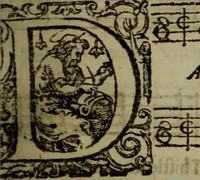 An illustration from Ayres and dialogues, : for one, two, and three voyces (1653)
