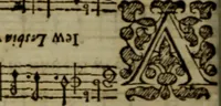An illustration from Ayres and dialogues, : for one, two, and three voyces (1653)