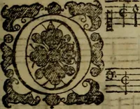 An illustration from Ayres and dialogues, : for one, two, and three voyces (1653)