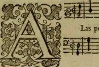 An illustration from Ayres and dialogues, : for one, two, and three voyces (1653)