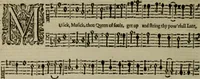 An illustration from Ayres and dialogues, : for one, two, and three voyces (1653)