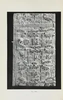 An illustration from Catalogue of the highly interesting and valuable collection of authentic Spanish antiques formed by Señor Luis Ruiz... : silver cathedral lanterns of the XVII century, the very rare carpets of the XVI & XVII century, the primitive paintings with their Gothic frames, also the wood and stone carvings, the Barguenos, cabinets, chests and chairs, the iron work and the old laces and fabrics (1921)