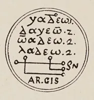 An illustration from Les sept livres de l'Archidoxe magique : traduits pour la première fois en français, texte latin en regard (1909)