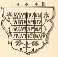 An illustration from Talisman Turc : ein Beitrag zur magisch-quadratischen Dechiffrierung von Liebes- und Krankheits-Amuletten zum Ursprung und Wesen magischer Quadrate sowie zur wissenschaftlichen Periodologie (1926)