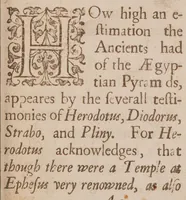 An illustration from Pyramidographia: or a description of the pyramids in Aegypt (1646)