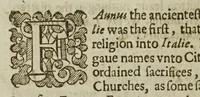 An illustration from Romanæ historiæ anthologia recognita et avcta. An English exposition of the Roman antiquities, wherein many Roman & English offices are paralleld, and divers obscure phrases explained. For the use of Abingdon Schoole (1631)