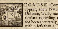 An illustration from A dissertation on comets, extracted from the writings of the most eminent modern astronomers and philosophers. In a letter to a reverend professor. To which is prefixed the theory of a comet (1700)