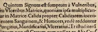 An illustration from Uterus muliebris hoc est de indiciis cognoscendi temperamenta uteri, vel partium genitalium ipsius mulieris. Liber unus ... Graecorum, Arabum, et Latinorum testimonia ad hanc doctrinam pertinentia (1601)