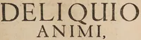 An illustration from Disputatio inauguralis medica de deliquio animi ... (1692)