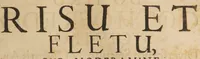 An illustration from De risu et fletu (1684)