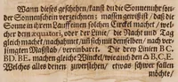 An illustration from Speculum solis, das ist: Sonnen-Spiegel, oder kunstständiger ... Bericht von den Sonnen Uhren ... vormals ... in zweyen Theilen beschrieben, nunmehr aber mit dem dritten Theil, allerhand neuer Erfindungen vermehret ... (1660)