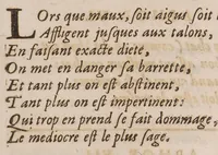 An illustration from Hippocrate dépaïsé: ou la version paraphrasee de ses aphorismes (1654)