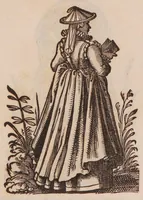 Picture 17 of 26 from Im Frauwenzimmer Wirt vermeldt von allerley schönen Kleidungen unnd Trachten der Weiber, hohes und niders Stands, wie Man fast an allen Orten geschmückt unnd gezieret ist ... Sampt einer kurtzen Beschreibung durch den wolgelehrten Thrasibulum Torrentinum Mutislariensem allen ehrliebenden Frauwen und Jungfrauwen zu ehren in Rheimem verfasst (1586), leaf 121