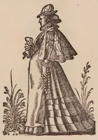 Picture 1 of 26 from Im Frauwenzimmer Wirt vermeldt von allerley schönen Kleidungen unnd Trachten der Weiber, hohes und niders Stands, wie Man fast an allen Orten geschmückt unnd gezieret ist ... Sampt einer kurtzen Beschreibung durch den wolgelehrten Thrasibulum Torrentinum Mutislariensem allen ehrliebenden Frauwen und Jungfrauwen zu ehren in Rheimem verfasst (1586), leaf 43