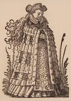 Picture 2 of 26 from Im Frauwenzimmer Wirt vermeldt von allerley schönen Kleidungen unnd Trachten der Weiber, hohes und niders Stands, wie Man fast an allen Orten geschmückt unnd gezieret ist ... Sampt einer kurtzen Beschreibung durch den wolgelehrten Thrasibulum Torrentinum Mutislariensem allen ehrliebenden Frauwen und Jungfrauwen zu ehren in Rheimem verfasst (1586), leaf 53