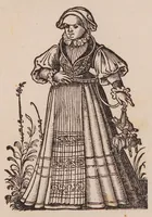 Picture 5 of 26 from Im Frauwenzimmer Wirt vermeldt von allerley schönen Kleidungen unnd Trachten der Weiber, hohes und niders Stands, wie Man fast an allen Orten geschmückt unnd gezieret ist ... Sampt einer kurtzen Beschreibung durch den wolgelehrten Thrasibulum Torrentinum Mutislariensem allen ehrliebenden Frauwen und Jungfrauwen zu ehren in Rheimem verfasst (1586), leaf 75