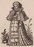 Picture 8 of 26 from Im Frauwenzimmer Wirt vermeldt von allerley schönen Kleidungen unnd Trachten der Weiber, hohes und niders Stands, wie Man fast an allen Orten geschmückt unnd gezieret ist ... Sampt einer kurtzen Beschreibung durch den wolgelehrten Thrasibulum Torrentinum Mutislariensem allen ehrliebenden Frauwen und Jungfrauwen zu ehren in Rheimem verfasst (1586), leaf 81