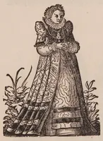 Picture 9 of 26 from Im Frauwenzimmer Wirt vermeldt von allerley schönen Kleidungen unnd Trachten der Weiber, hohes und niders Stands, wie Man fast an allen Orten geschmückt unnd gezieret ist ... Sampt einer kurtzen Beschreibung durch den wolgelehrten Thrasibulum Torrentinum Mutislariensem allen ehrliebenden Frauwen und Jungfrauwen zu ehren in Rheimem verfasst (1586), leaf 83
