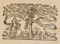 An illustration from Historie véritable de la guérison admirable, advenue et faicte par la bonté et misericorde de Dieu ... à l'endroict d'une femme nommee Nicole Obry ... de long temps privée de l'usage de la venuë, et abandonnée des medecins et chirurgiens (comme estant incurable) à l'attouchement de la vénérable relique du chef de Monsieur S. Jean Baptiste en la grande église d'Amiens le Dimenche dixneufiesme jour de May 1577 (1578)