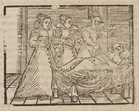 An illustration from Compendium maleficarum ex quo nefandissima in genus humanum opera venefica, ac ad illa vitanda remedia conspiciuntur ... (1626)