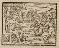 An illustration from Compendium maleficarum ex quo nefandissima in genus humanum opera venefica, ac ad illa vitanda remedia conspiciuntur ... (1626)