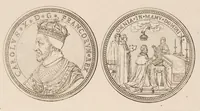 An illustration from Médaillons du Cabinet du Roi, i.e. Louis XIV (1680)