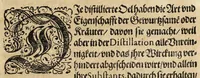 An illustration from Balduini Clodii Weyland gewesenen Fürstlichen Marggrävischen zu Durlach...LeibMedici Officina Chymica. Das ist: Künstliche Spagyrischen Zuzubereitung der animalischen, vegetabilischen, metallischen vnd mineralischen Medicamenten, sampt deroselben heylsamen Gebrauch vnd Würckung zur Gesundheit Menschliches Leibes. Sampt beygefügtem Consilio, wie man sich in pestilentzischen Läufften verhalten soll (1620)