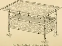 Picture 39 of 134 from Bamboo work; comprising the construction of furniture, household fitments, and other articles in bamboo (1901), leaf 57