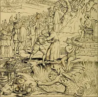 An illustration from The baptistery, or, The way of eternal life (1846)