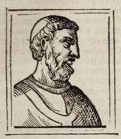 An illustration from Bartolomeo Platina delle vite de' pontefici: : dal Salvator nostro fino a Paolo II. accresciute con quelle de' Papi moderni da Sisto quarto fino ad Alessandro VII. regnante. (1666)
