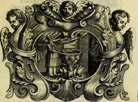 An illustration from Basilica sapientiae septem columnis insistens Reverendissimis, Adm: Reverendis, Religiosis, Praenobilibus, Nobilibus, ac Eruditis DD. AA. LL. & Philosophiae Baccalaureis, cum e literario Philosophici certamnins stadio victores in antiquissimae ac celeberrimae Universitatis Viennensis Theatro Academico primam daphnem largiente R. P. Ioanne Pfleger.. (1651)