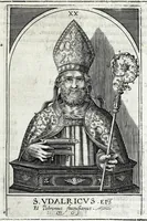 Picture 10 of 17 from Basilica SS. Vdalrici et Afrae Augustae Vindelicorum : historice descripta atque aeneis figuris illustrata : cum breui chronico eiusdem ab anno C. 46 vsque ad nostra tempora (1627), leaf 141