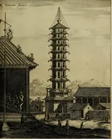Picture 35 of 196 from Legatio Batavica ad magnum Tartariae chamum Sungteium, modernum Sinae imperatorem : historiarum narratione, quae legatis in provinciis Quantung, Kiangsi, Nanking, Xantung, Peking, & aula imperatoriâ ab anno 1655 ad annum 1657 obtigerunt, ut & ardua Sinensium in bello Tartarico fortunâ, provinciarum accurata geographia, urbium delineatione, nec non artis & naturae miraculis ex animalium, vegetabilium, mineralium genere per centum & quinquaginta aeneas figuras passim illustrata & conscripta vernacule (1668), leaf 104