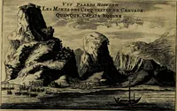 An illustration from Legatio Batavica ad magnum Tartariae chamum Sungteium, modernum Sinae imperatorem : historiarum narratione, quae legatis in provinciis Quantung, Kiangsi, Nanking, Xantung, Peking, & aula imperatoriâ ab anno 1655 ad annum 1657 obtigerunt, ut & ardua Sinensium in bello Tartarico fortunâ, provinciarum accurata geographia, urbium delineatione, nec non artis & naturae miraculis ex animalium, vegetabilium, mineralium genere per centum & quinquaginta aeneas figuras passim illustrata & conscripta vernacule (1668)